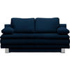 SCHLAFSOFA Dunkelblau  - Chromfarben/Dunkelblau, Design, Textil/Metall (194/96/86cm) - Novel