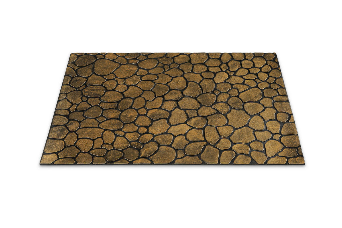 FUßMATTE 40/60 cm Desert Pebble  - Goldfarben/Braun, KONVENTIONELL, Kunststoff (40/60cm) - WECON HOME