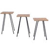 BEISTELLTISCHSET quadratisch Eichefarben  - Eichefarben/Schwarz, Design, Holzwerkstoff/Metall (29/29/52cm) - MID.YOU