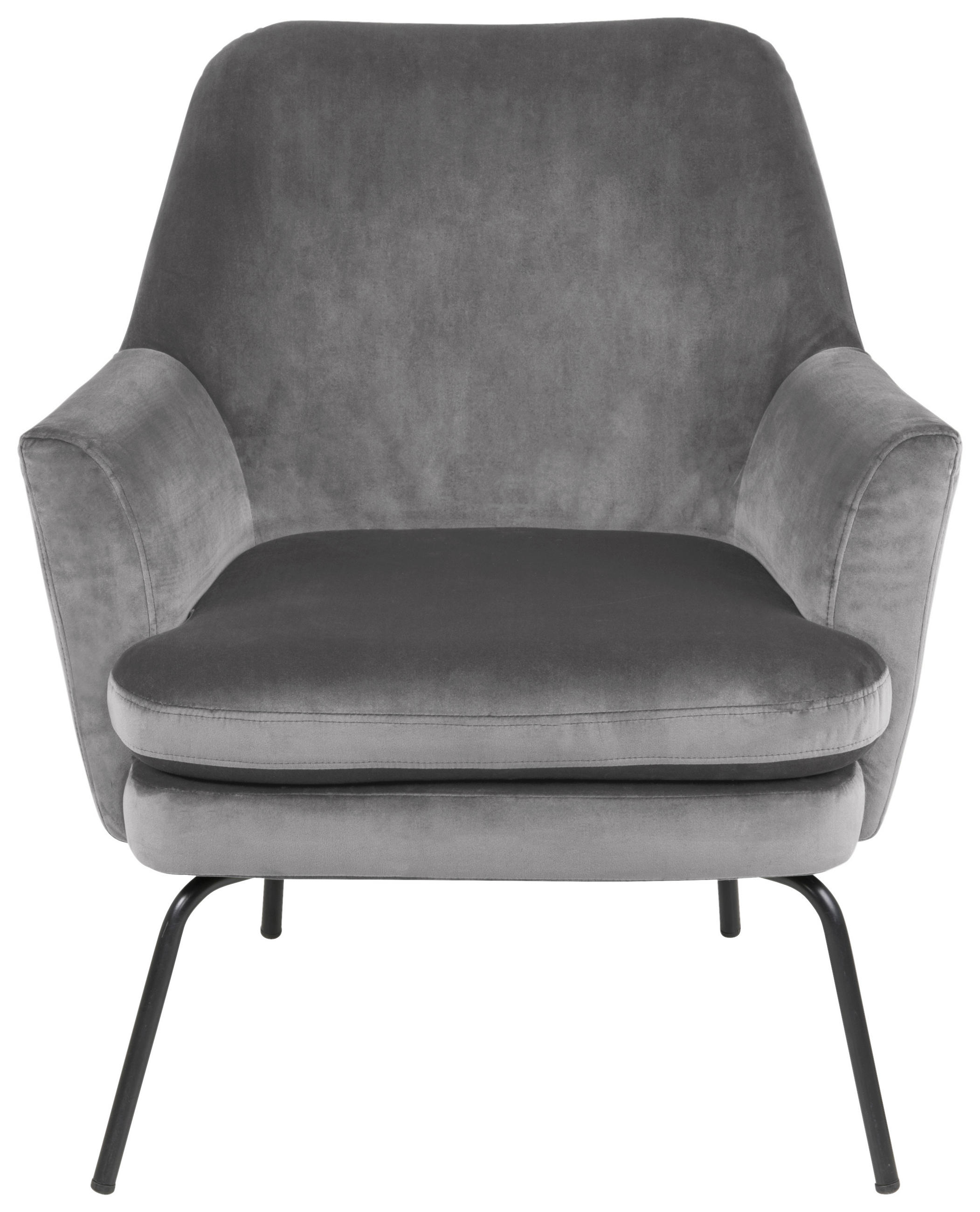 FOTEL - fekete/sötétszürke, Trend, textil/fém (74/83/73cm) - Ambia Home