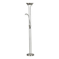 LED-STEHLEUCHTE 25.4/180 cm    - Silberfarben, Basics, Glas/Kunststoff (25.4/180cm) - Searchlight