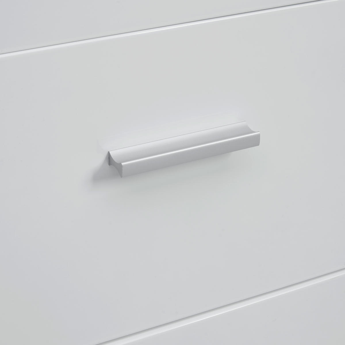 SCHREIBTISCH 120/55/75 cm Weiß Hochglanz Stauraum  - Chromfarben/Weiß Hochglanz, MODERN, Holzwerkstoff/Metall (120/55/75cm) - MID.YOU