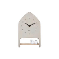 WANDUHR Love birds Grau 20/32/7 cm  - Grau, Basics, Kunststoff (20/32/7cm) - Karlsson