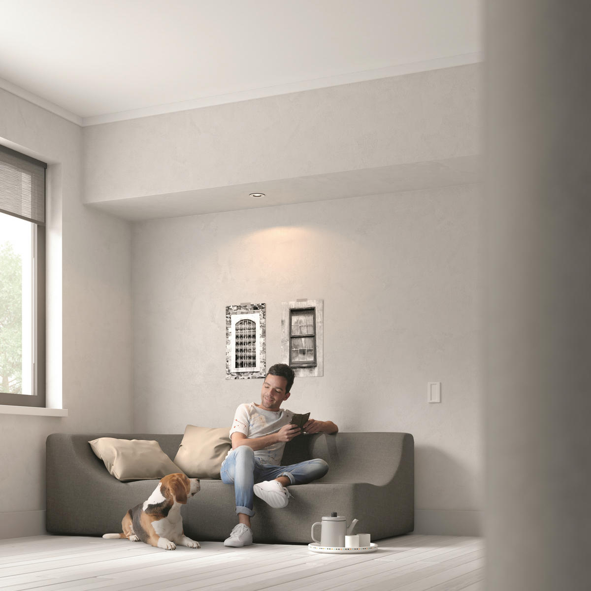 LED-DECKENSTRAHLER Milliskin 9/9/10 cm   - Silberfarben, Basics, Kunststoff (9/9/10cm) - Philips HUE