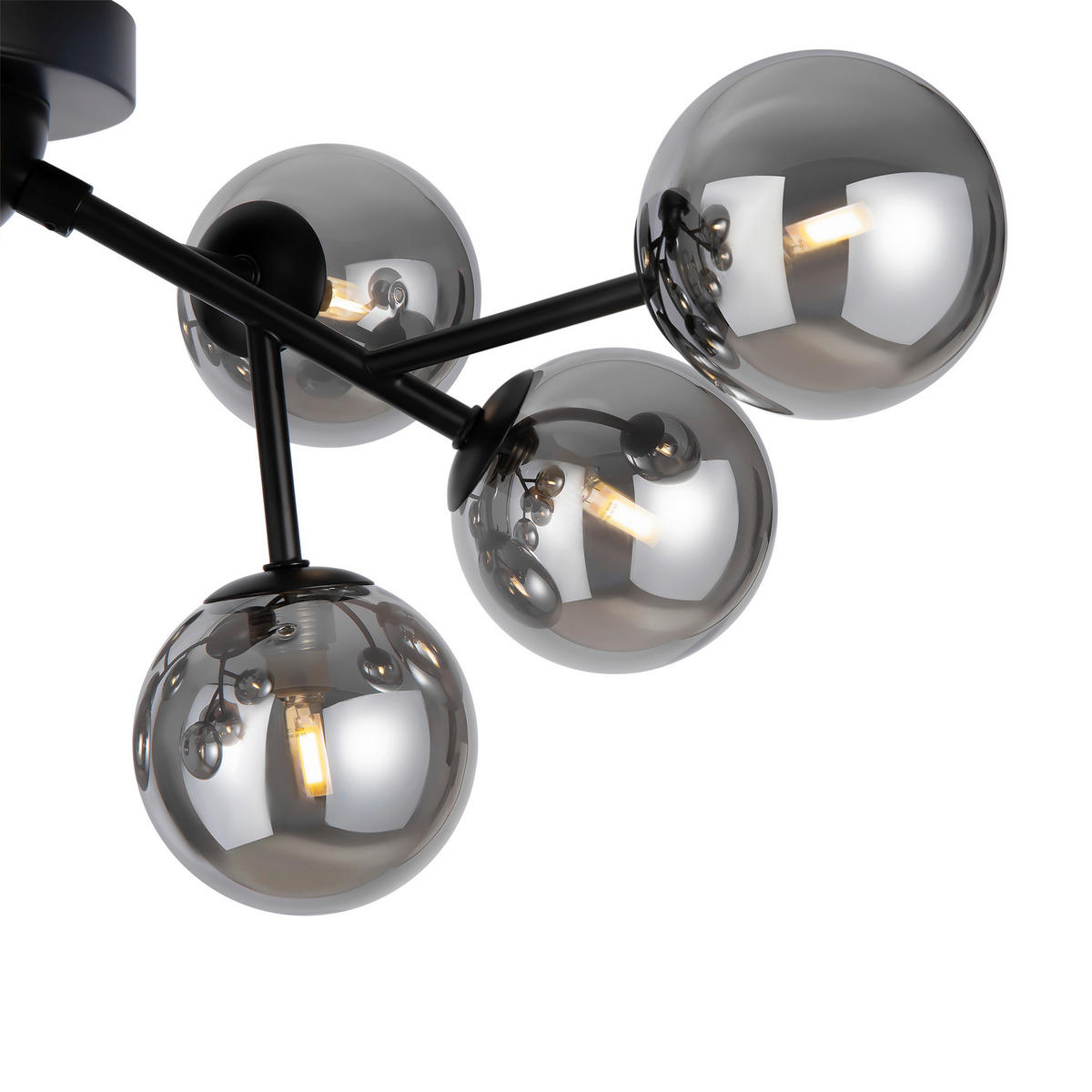 DECKENLEUCHTE 60/20/60 cm   - Schwarz, Trend, Glas/Metall (60/20/60cm) - MAYTONI