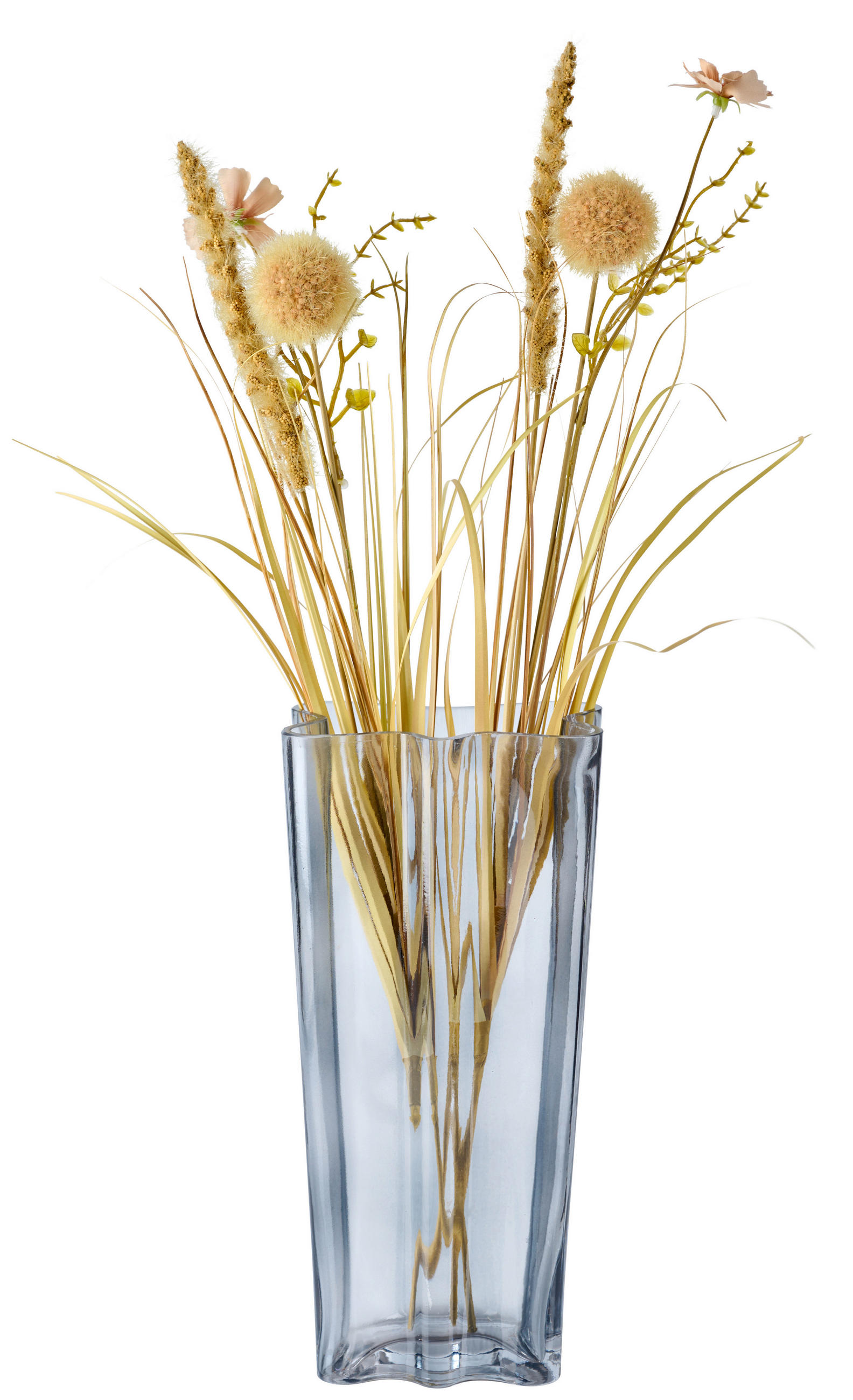 VÁZA, sklo, 25 cm - sivá, Design, sklo (12/25/9cm) - Ambia Home