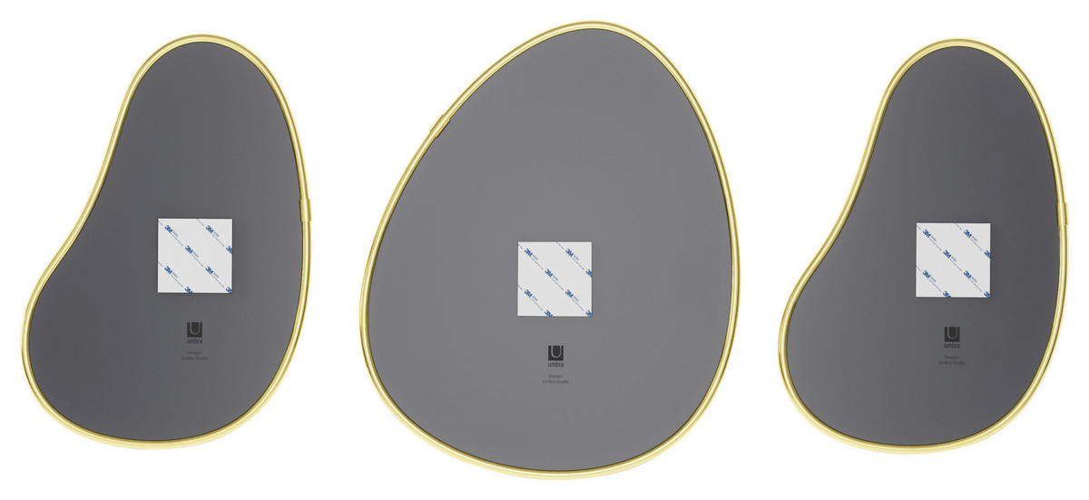 SPIEGELSET 25/30/1 cm    in  - Messingfarben, Design, Glas/Kunststoff (25/30/1cm) - Umbra