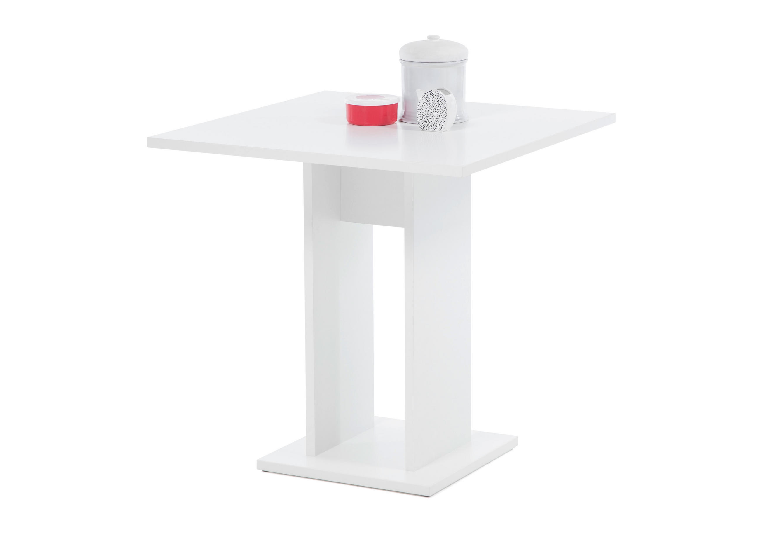 TRPEZARIJSKI STO  bela   - bela, Dizajnerski, pločasti materijal (75/75/75cm) - Ti'me