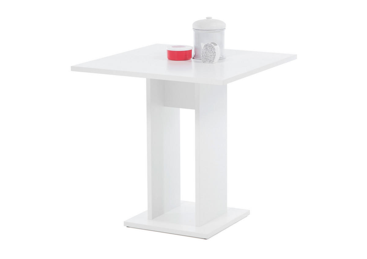 STOL ZA BLAGOVAONICU  bijela  drvni materijal      - bijela, Design, drvni materijal (75/75/75cm) - Ti'me