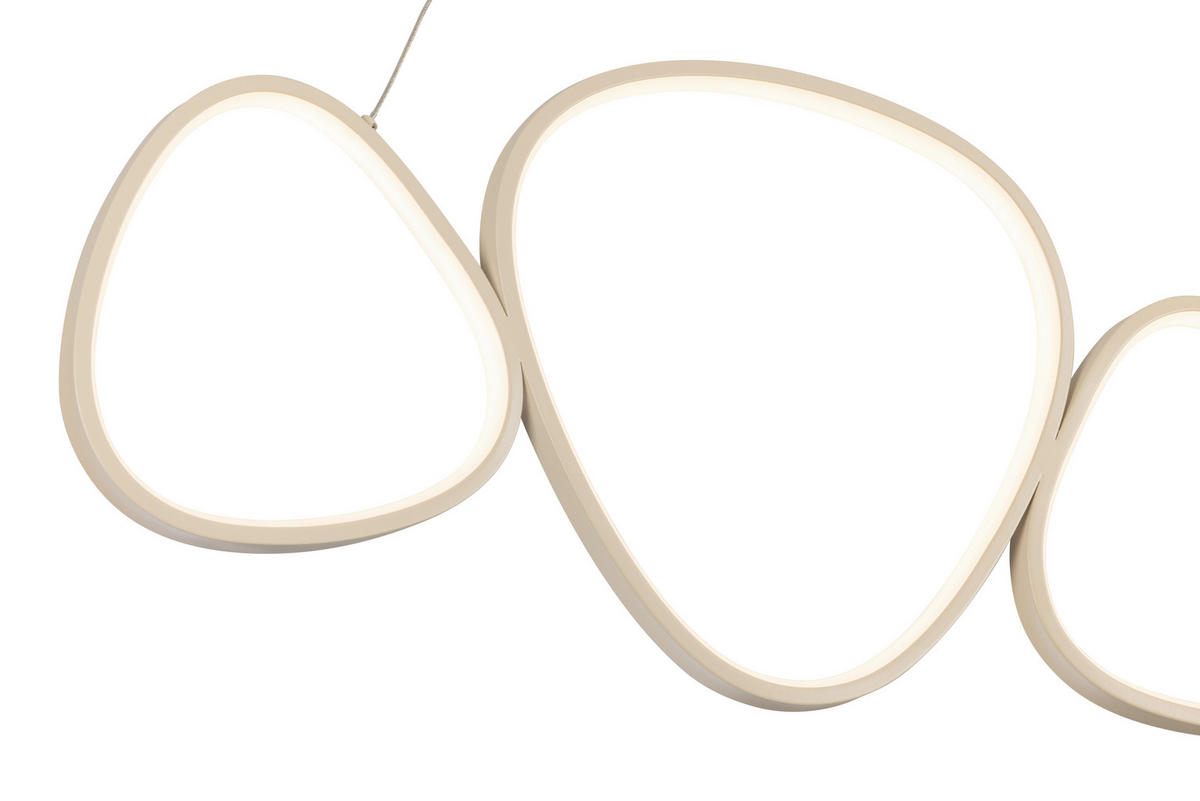 LED-HÄNGELEUCHTE Acrux 104/10/150 cm   - Sandfarben, Design, Kunststoff/Metall (104/10/150cm) - Novel