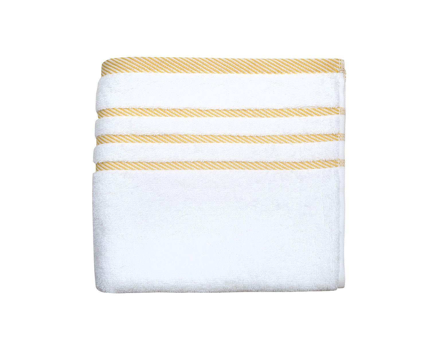 TÖRÖLKÖZŐ 70/130 cm sárga, fehér  - sárga/fehér, Konventionell, textil (70/130cm) - Esposa