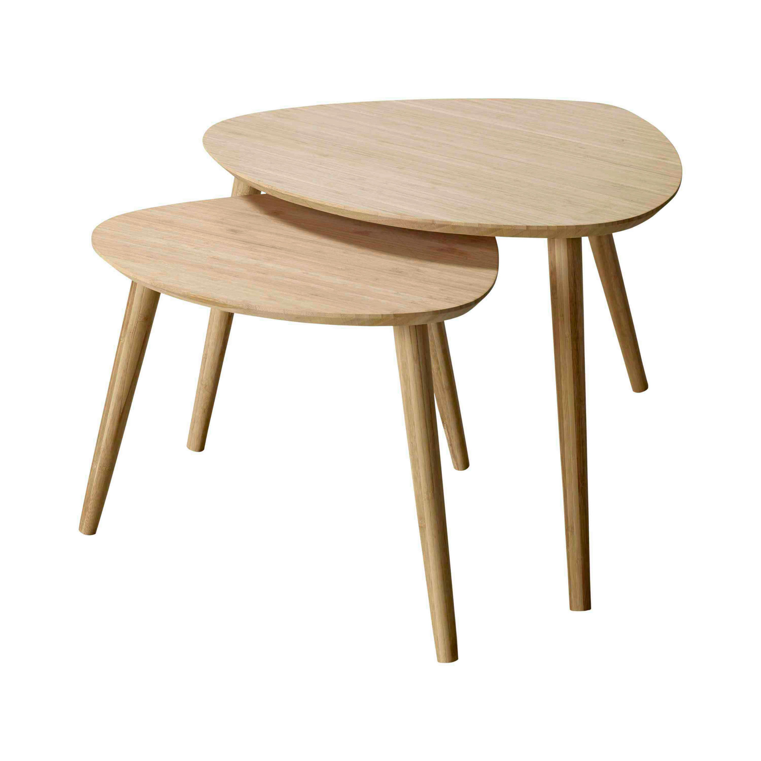 SATZTISCH Noble Bambus vollmassiv organisch Naturfarben  - Naturfarben, MODERN, Holz (68/45/57cm) - MID.YOU