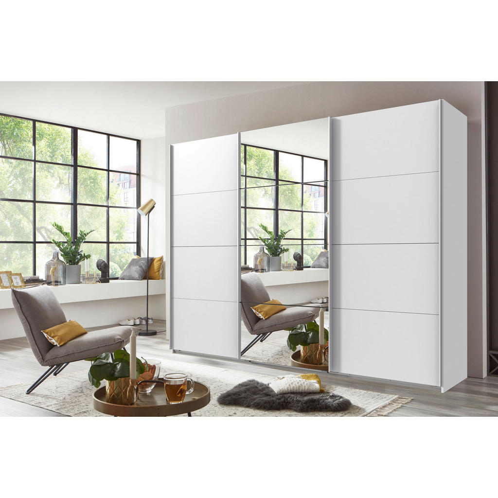 Thumbnail - Mid.you Schwebetürenschrank, Weiß, Metall, 3 Fächer, 270x208x64 cm, BQ - Bündnis für Qualität, Made in Germany, DIN EN I...