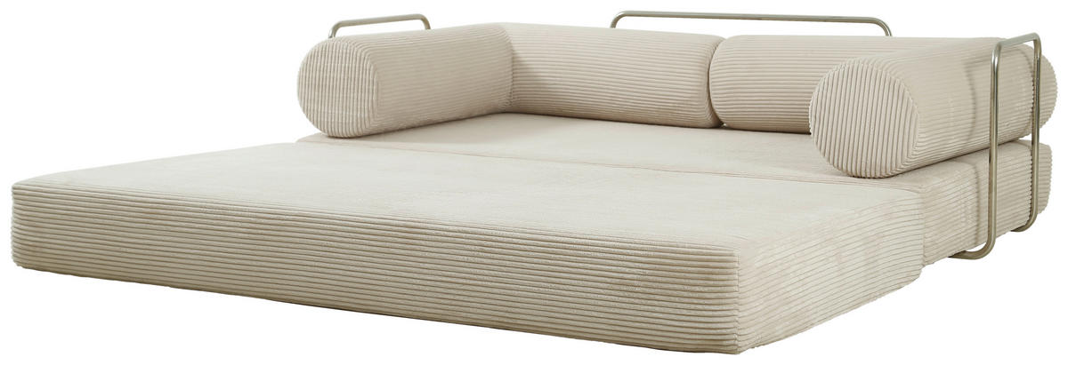 SCHLAFSOFA Cord Beige  - Beige, Design, Textil (180/70/100cm) - P & B