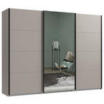 SCHWEBETÜRENSCHRANK  in Graphitfarben, Sahara  - Schwarz/Graphitfarben, Design, Glas/Holzwerkstoff (270/208/65cm) - Carryhome
