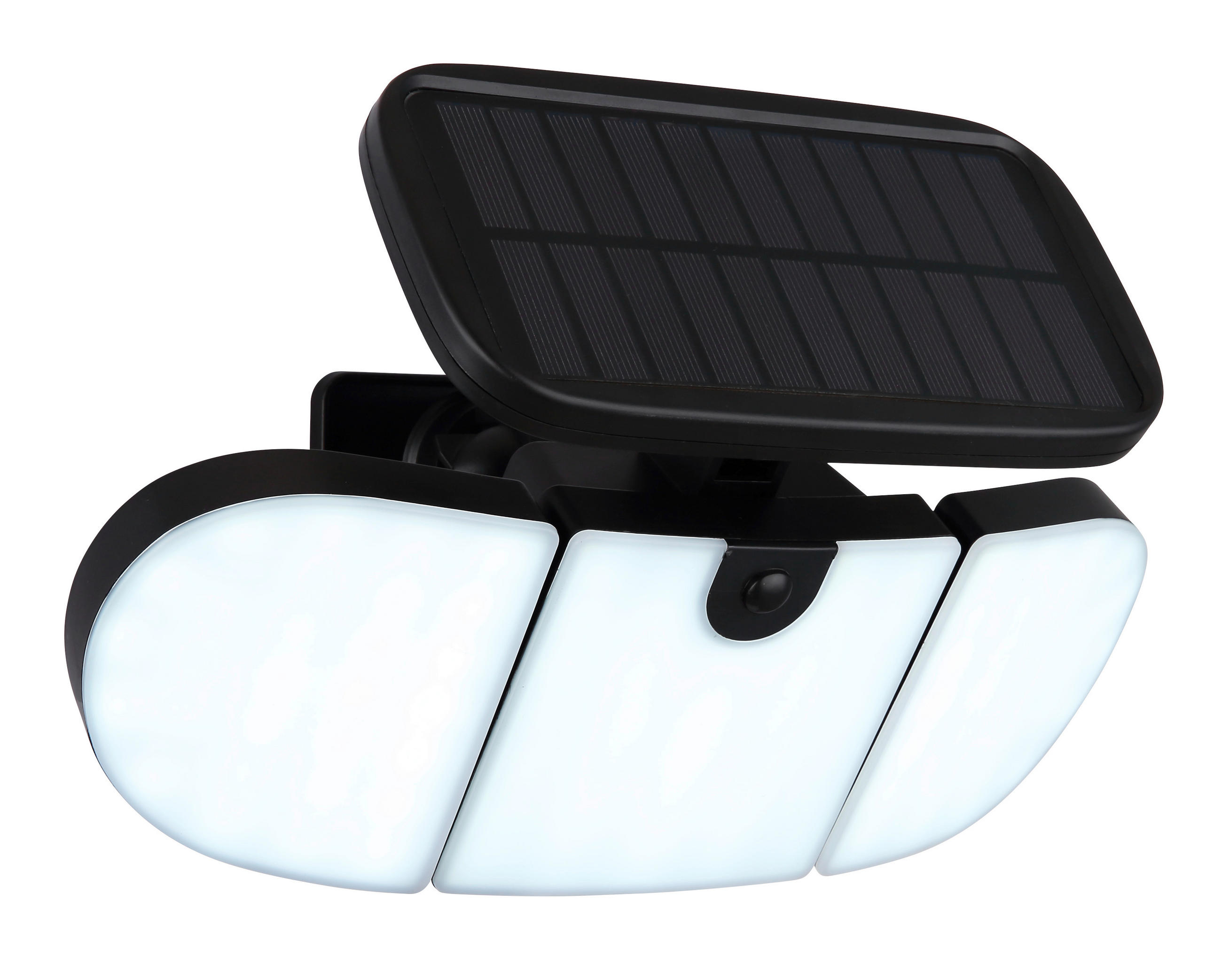SOLARLEUCHTE 27,9/14,8/15,3 cm   - Opal/Schwarz, Basics, Kunststoff (27,9/14,8/15,3cm) - Globo