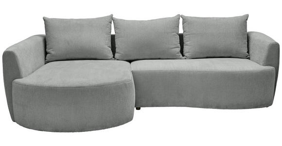 ECKSOFA  in Chenille Grau  - Schwarz/Grau, MODERN, Kunststoff/Textil (179/287cm) - Carryhome