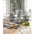 KOCHTOPFSET 6-teilig - Klar/Edelstahlfarben, Design, Glas/Metall - WMF KOCHTOPFSET 6-teilig - Klar/Edelstahlfarben, Design, Glas/Metall - WMF