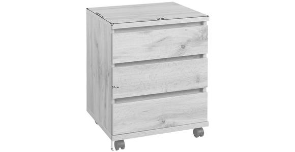 ROLLCONTAINER - Eichefarben, KONVENTIONELL, Holzwerkstoff/Kunststoff (45/57/39,6cm) - Hom`in