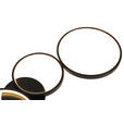LED-DECKENLEUCHTE - Schwarz, Trend, Kunststoff/Metall (87,5/37/5,5cm) - Novel