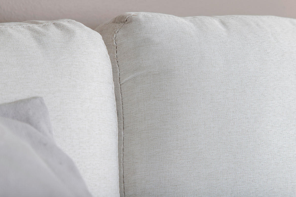 2-SITS SOFFA i metall, textil cremefärgad, svart  - svart/cremefärgad, Design, metall/textil (180/78/80cm) - Livetastic