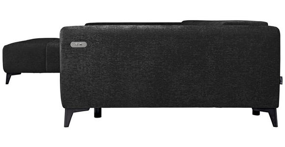 ECKSOFA  in Chenille Schwarz  222/279 cm  - Schwarz, KONVENTIONELL, Kunststoff/Textil (222/279cm) - Hom`in