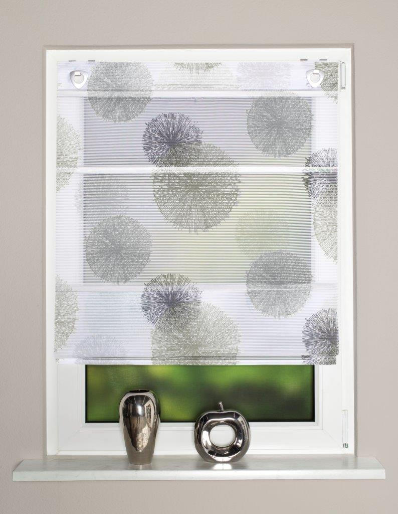MAGNETROLLO  halbtransparent  60/130 cm    - Grau, Basics, Textil (60/130cm) - Novel