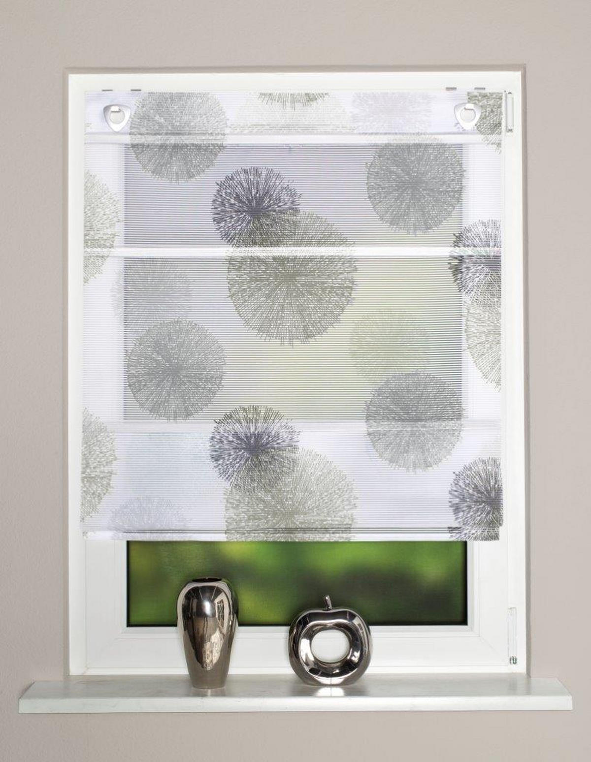 MAGNETROLLO  halbtransparent  80/130 cm    - Grau, Basics, Textil (80/130cm) - Novel
