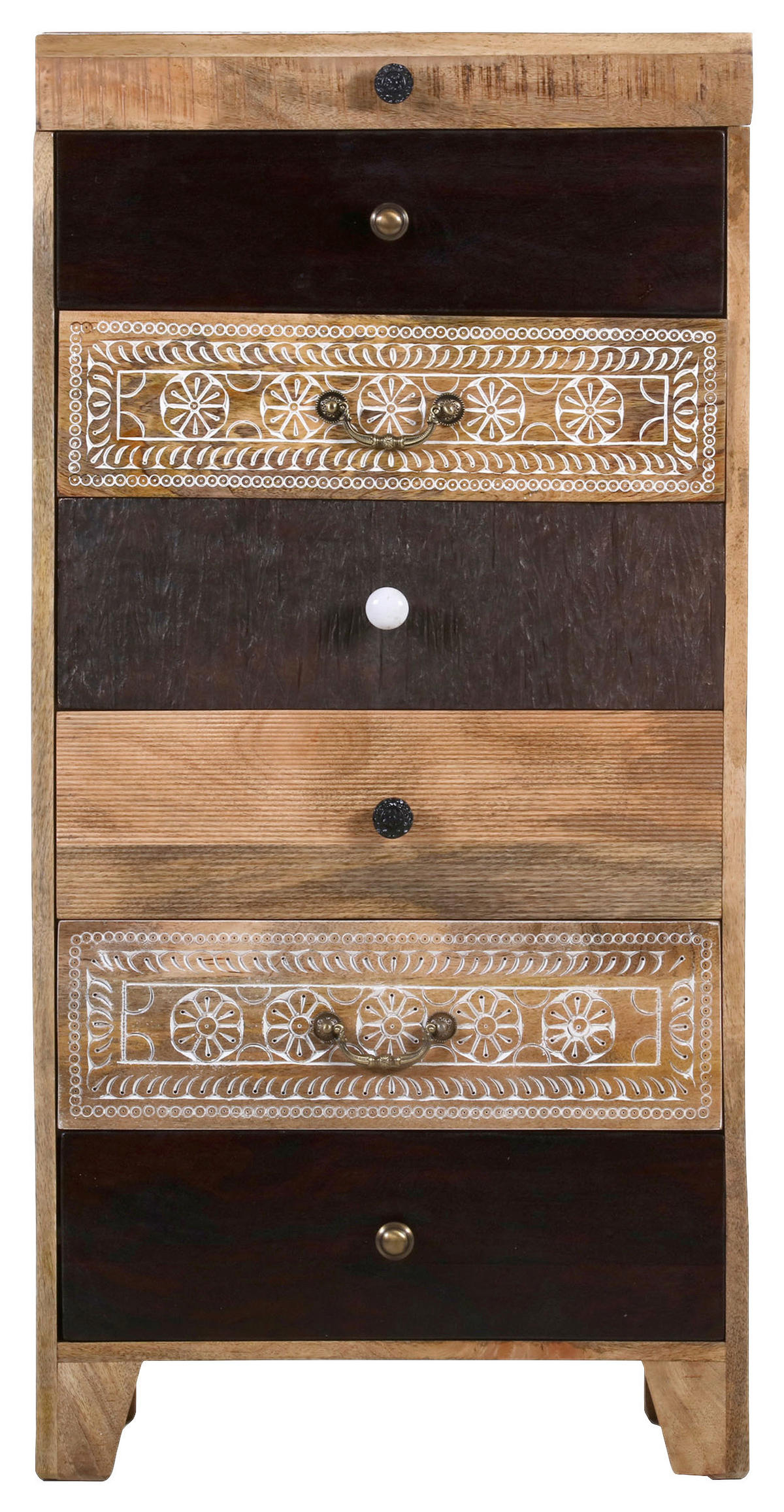 KOMMODE  in 60/120/42 cm  - Dunkelbraun/Braun, Design, Glas/Holz (60/120/42cm) - Landscape