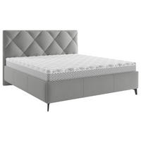 POLSTERBETT 180/200 cm  in Dunkelgrau  - Dunkelgrau/Schwarz, Modern, Holz/Textil (180/200cm) - MID.YOU