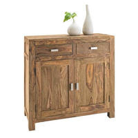 COMODĂ 90/86/40 cm  - culoare natur/alămiu, Lifestyle, metal/lemn (90/86/40cm) - Landscape