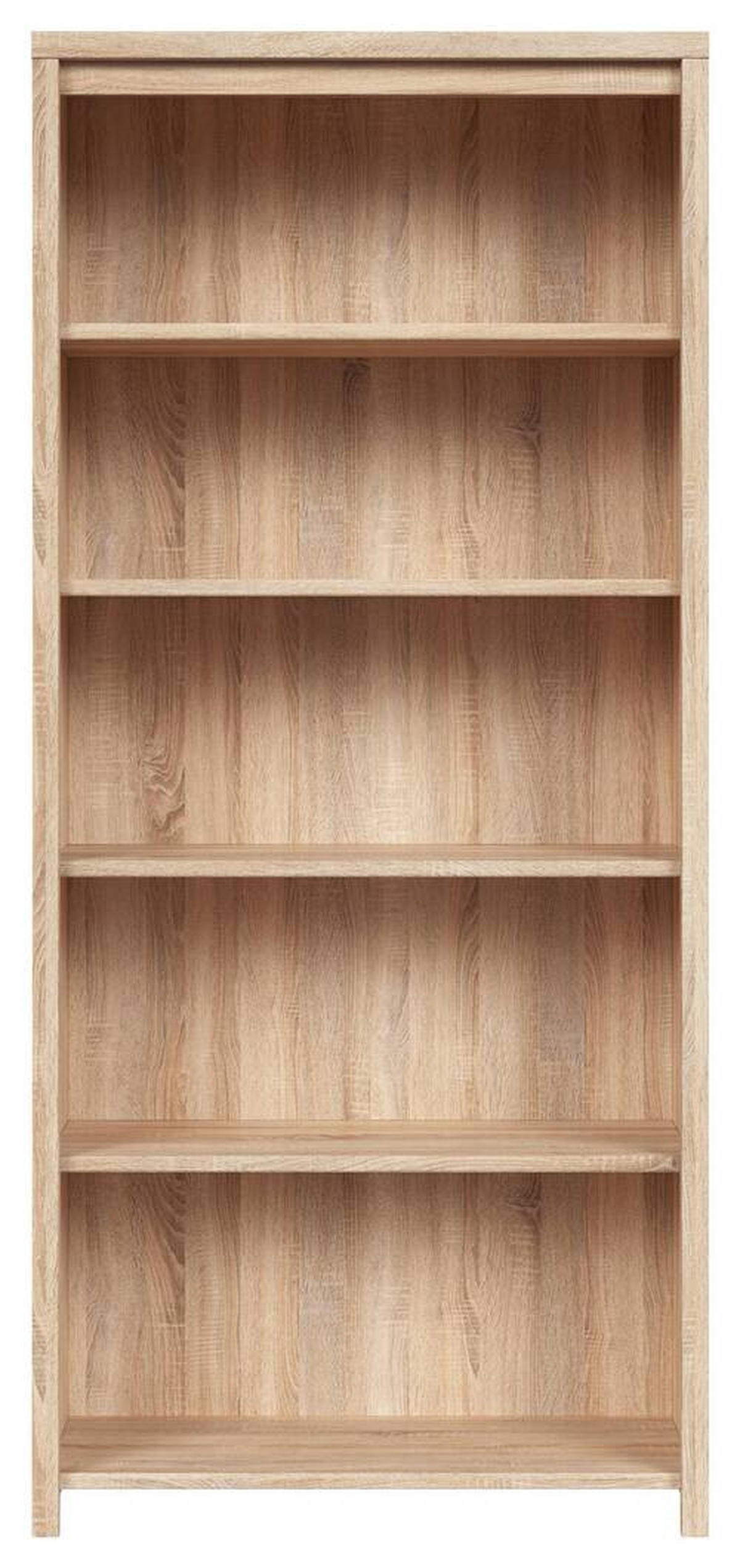 REGAL Sonoma Eiche  - Schwarz/Sonoma Eiche, Design, Holzwerkstoff/Kunststoff (90/200,5/40,5cm)