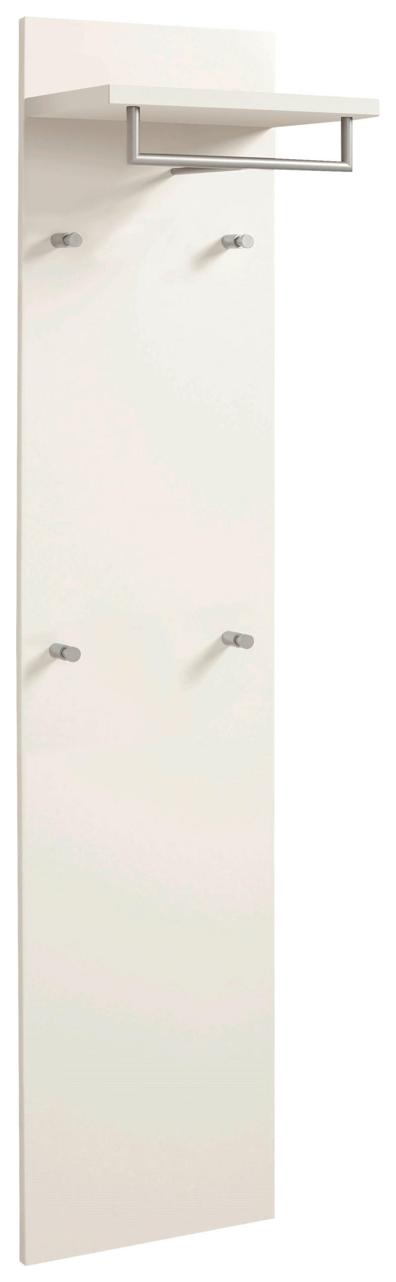 GARDEROBE 4-teilig  in 250/196/37 cm  - Weiss/Silberfarben, Design, Holzwerkstoff (250/196/37cm)