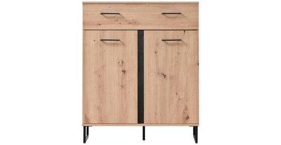 GARDEROBE 4-teilig  in 180/194,5/35 cm  - Schwarz/Eiche Artisan, Basics, Holzwerkstoff (180/194,5/35cm) - Carryhome