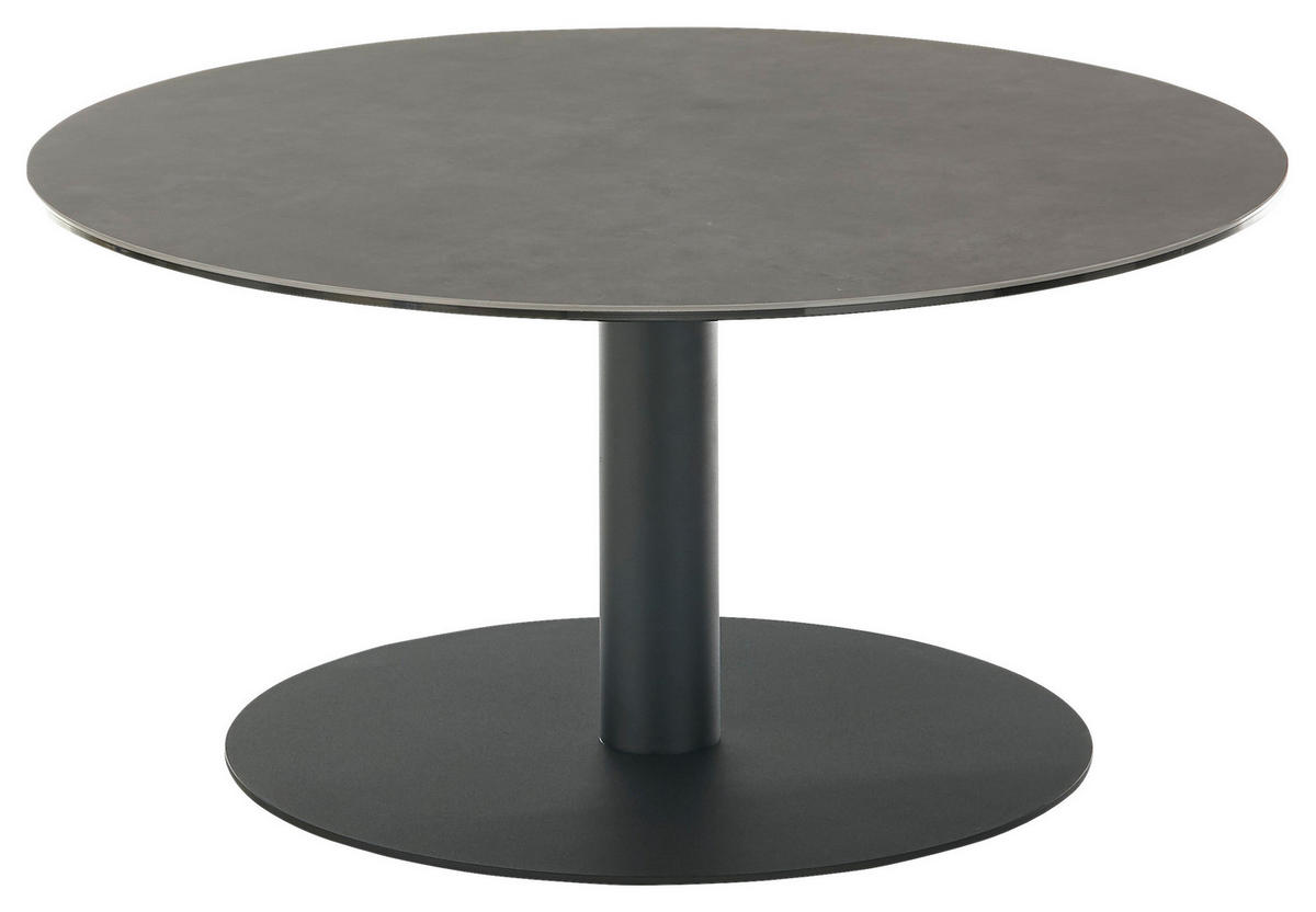 COUCHTISCH in Metall, Glas, Keramik 80/80/38 cm  - Anthrazit/Schwarz, Design, Glas/Keramik (80/80/38cm) - Boxxx