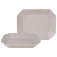 SCHÜSSELSET Streat Food 2-teilig  - Creme, Basics, Keramik (22/17cm) - Creatable