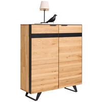 HIGHBOARD  121,1/140/42 cm  - Wildeiche/Schwarz, Konventionell, Holz/Holzwerkstoff (121,1/140/42cm) - Landscape