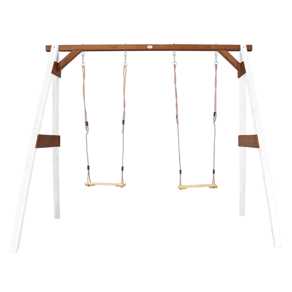 SCHAUKEL DOUBLE SWING axi  - Weiss/Braun, Basics, Holz (254/207/160cm)