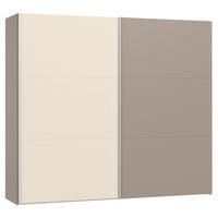 SCHWEBETÜRENSCHRANK 253/220/65 cm 2-türig Hellbraun, Kaschmir  - Hellbraun/Kaschmir, Design, Holzwerkstoff/Metall (253/220/65cm) - Jutzler