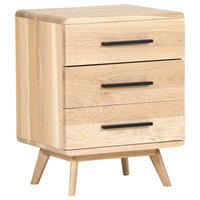NACHTSCHRANK 48/65/40 cm Eiche massiv  - Eichefarben/Schwarz, Natur, Holz/Holzwerkstoff (48/65/40cm) - Landscape