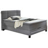 BOXSPRINGBETT 140/200 cm  in Hellgrau  - Hellgrau/Schwarz, Design, Kunststoff/Textil (140/200cm) - Boxxx