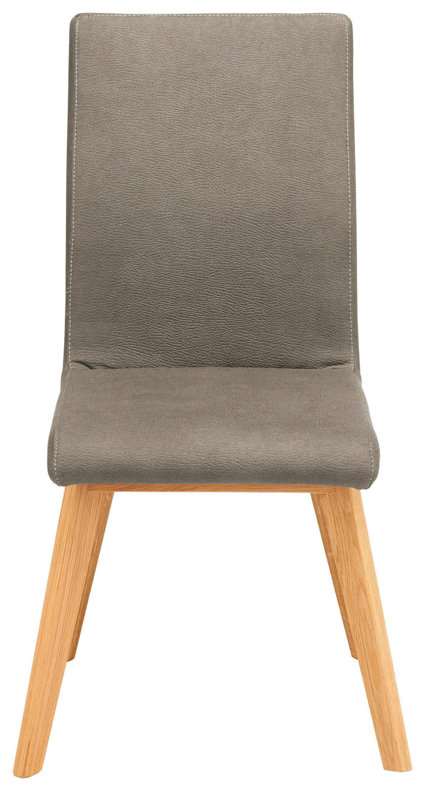 STUHL  in Mikrofaser Holz, Textil  - Beige/Grau, Design, Holz/Textil (45/102/56cm) - Novel