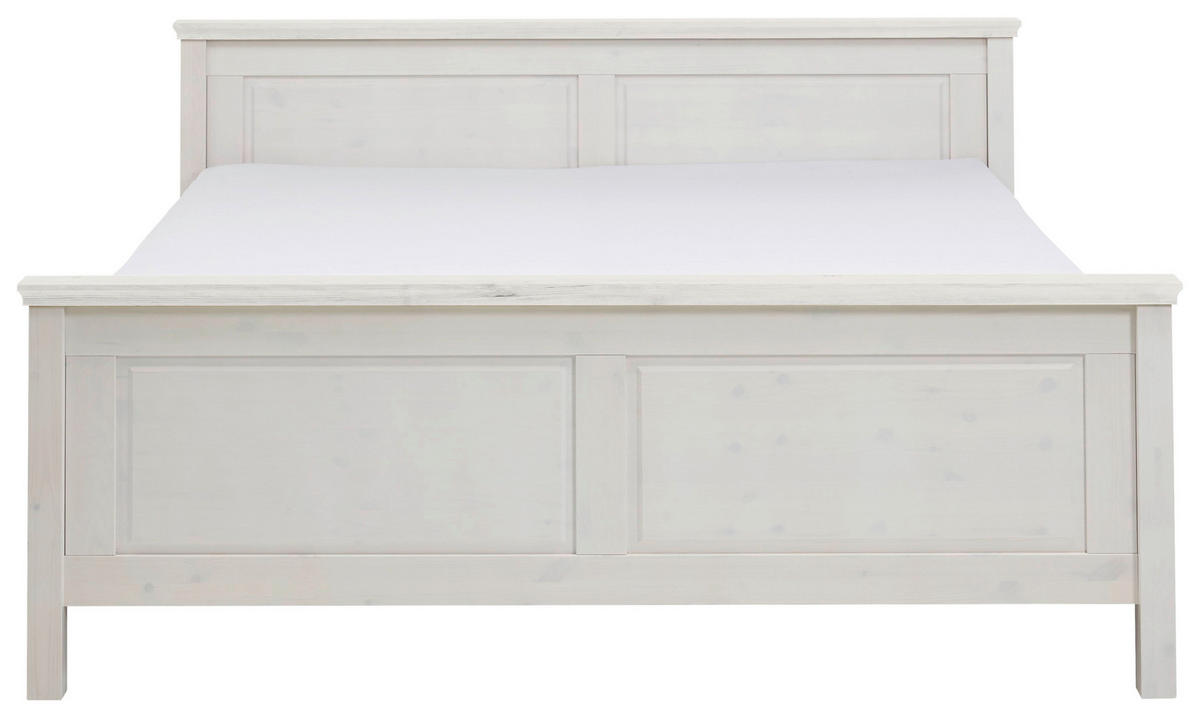 BETT 140/200 cm  in Weiß  - Weiß, ROMANTIK / LANDHAUS, Holz (140/200cm) - Boxxx