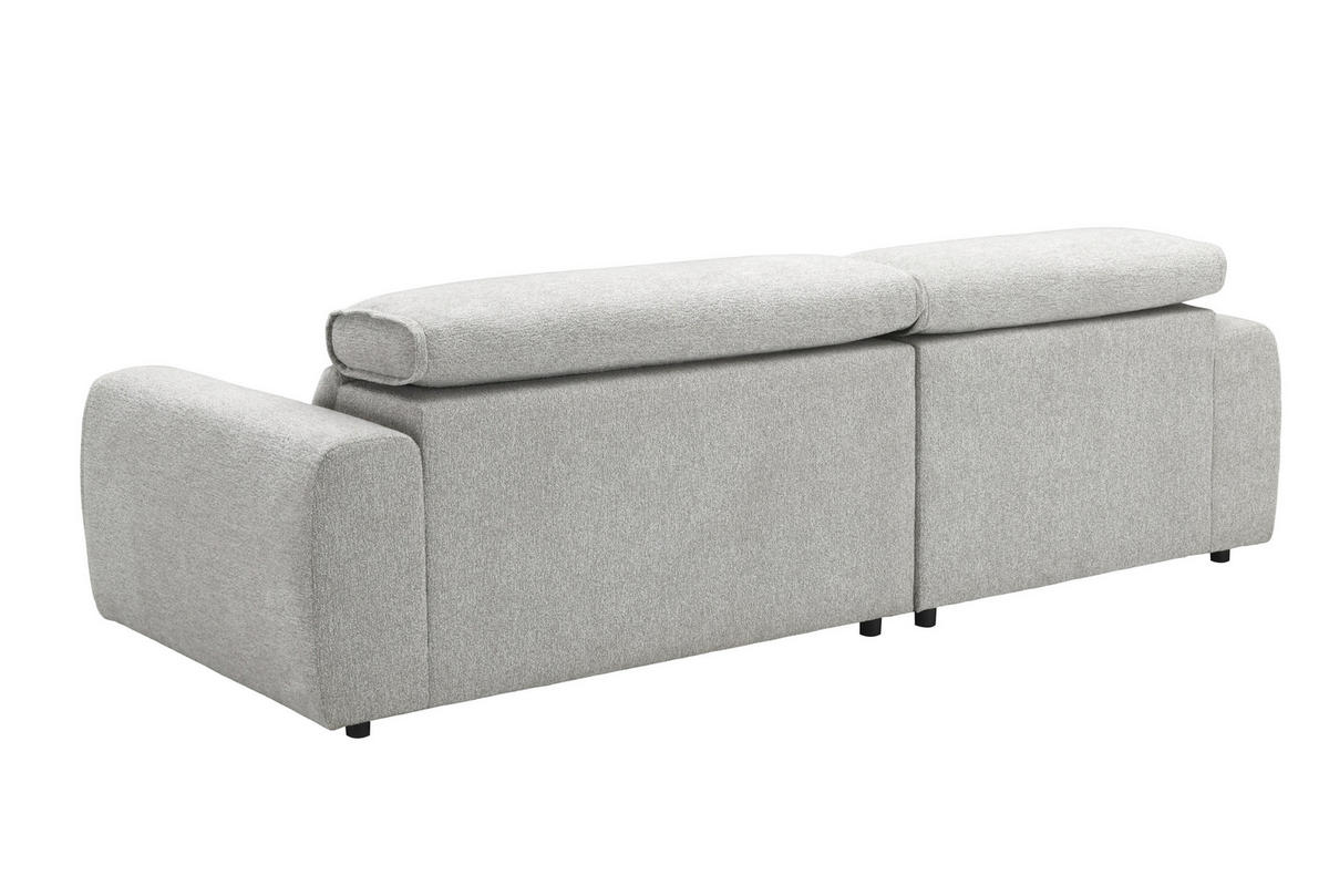 ECKSOFA  Chenille Beige  - Beige/Schwarz, Design, Kunststoff/Textil (160/258cm) - Livetastic