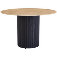 ESSTISCH in Holz, Stein 120/120/76 cm  - Beige/Schwarz, MODERN, Holz/Stein (120/120/76cm) - Livetastic