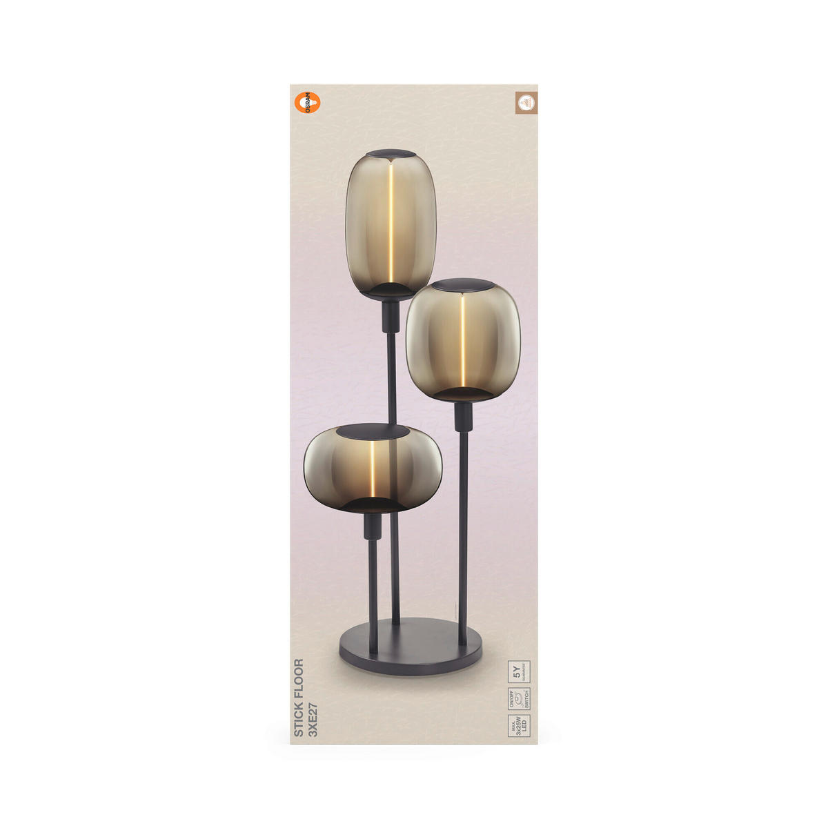 TISCHLEUCHTE 32/78 cm   - Dunkelgrau, Basics, Metall (32/78cm) - Osram