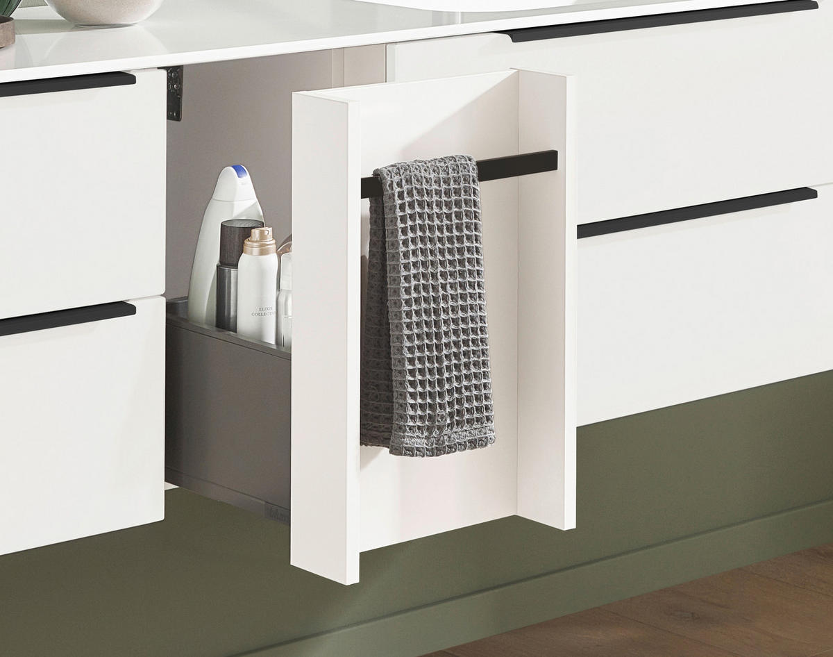 BADEZIMMER  in 150,8 cm  - Kaschmir/Alufarben, Natur, Holzwerkstoff/Stein (150,8cm) - Novel