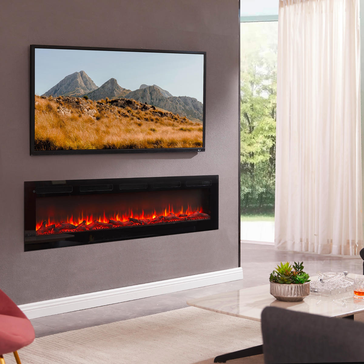 ELEKTROKAMIN - Schwarz, Basics, Metall (178/43/15cm)