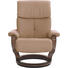 RELAXSESSEL Echtleder - Hellbraun/Creme, Design, Leder/Holz (79/106/83cm) - Himolla