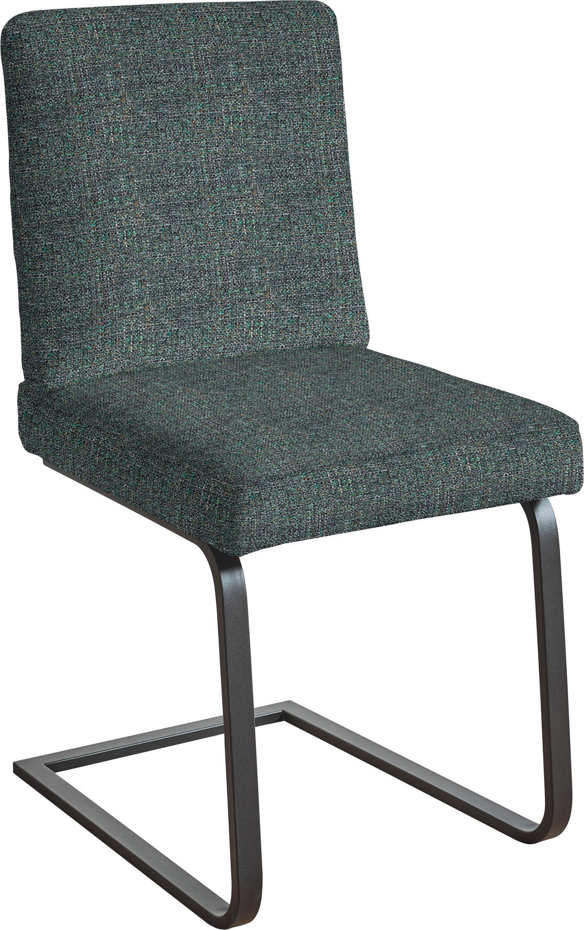 SCHWINGSTUHL  in Stahl Flachgewebe  - Türkis/Schwarz, Design, Textil/Metall (60/92/60cm) - Dieter Knoll